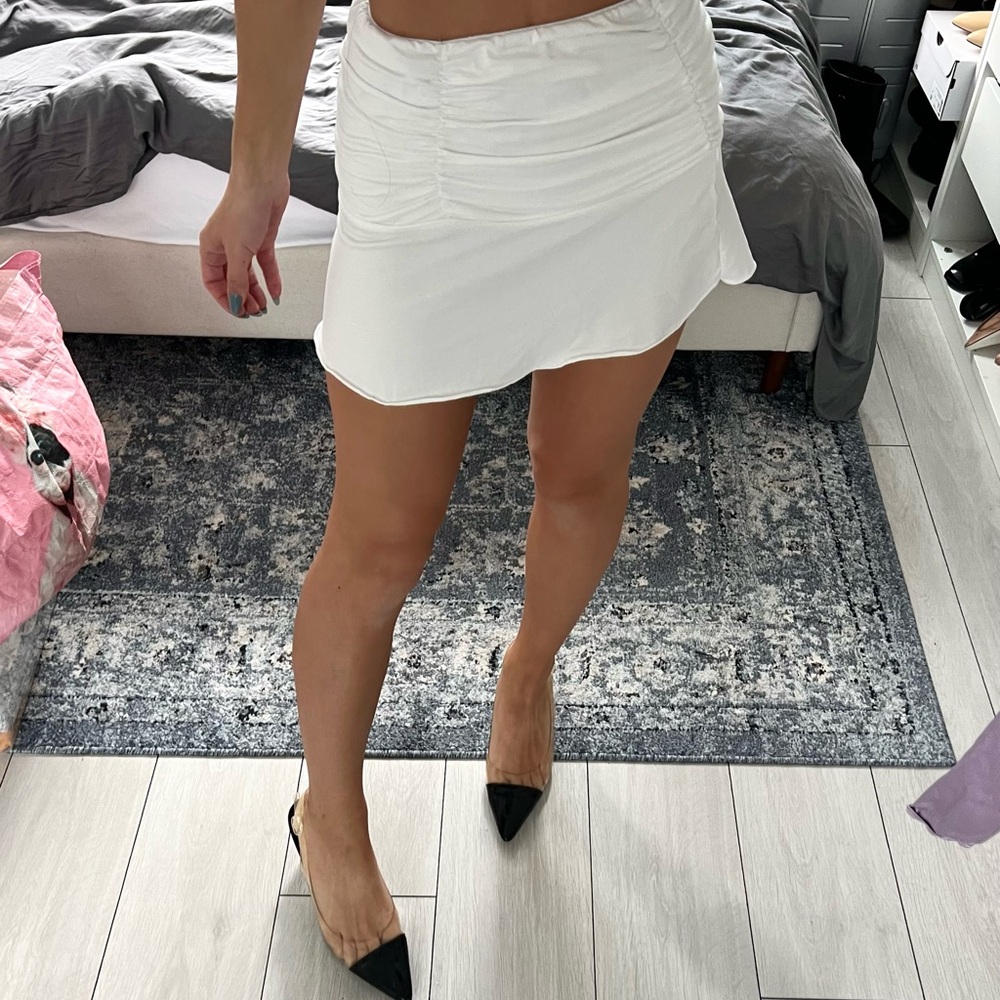 white skirt